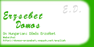 erzsebet domos business card